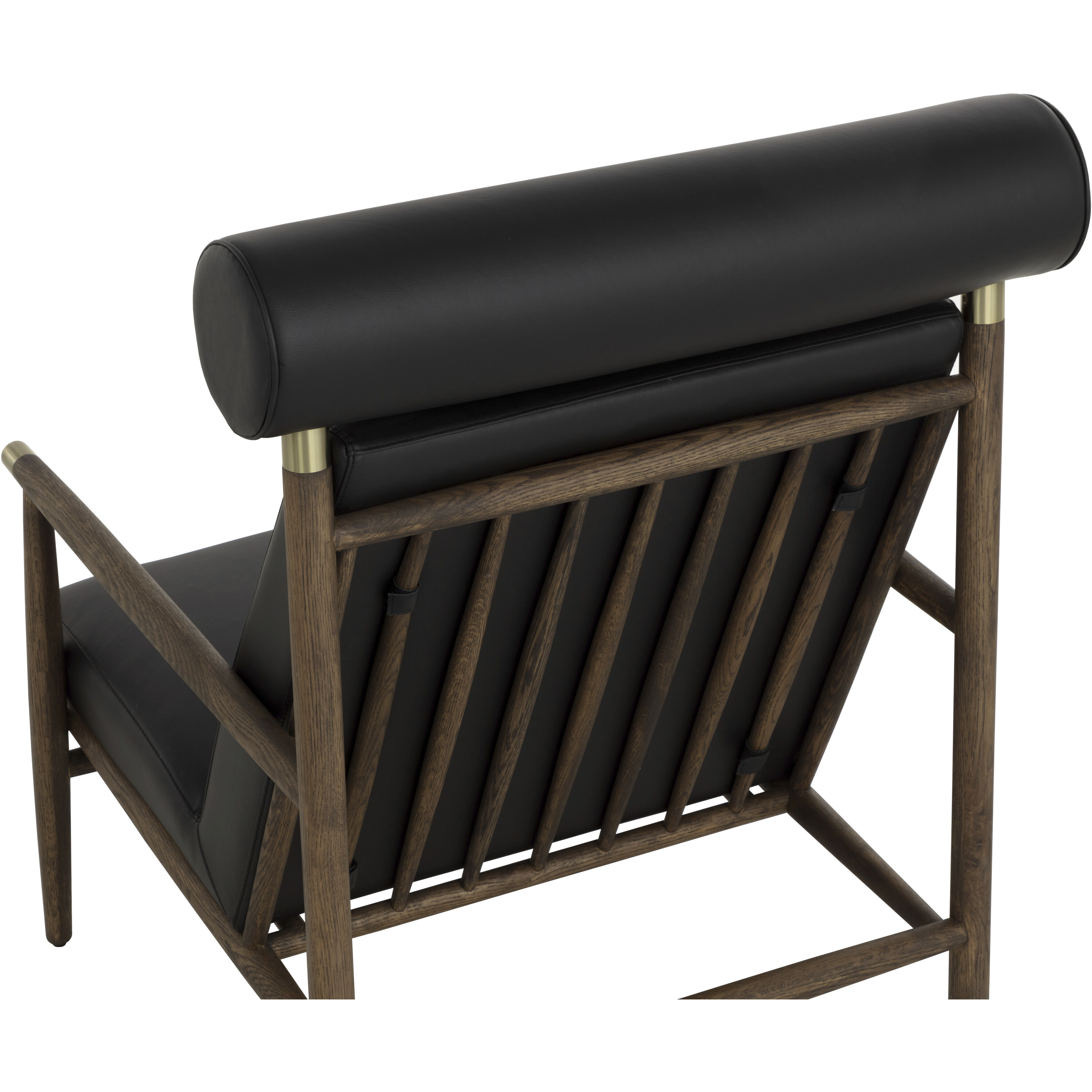 Biko Black Leather Lounge Chair